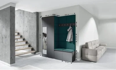 Cuier Hol Max 19, Grafit/ Verde - Trinity 28