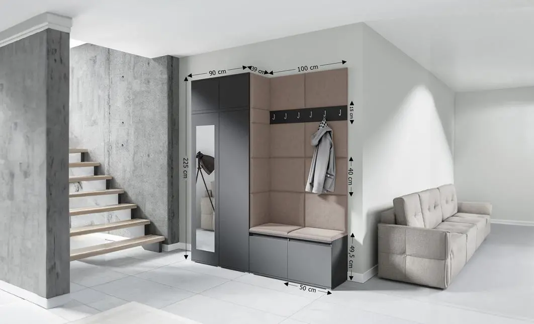 Cuier Hol Max 19, Grafit/ Maro - Trinity 5 1