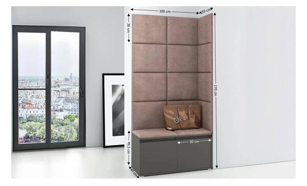 Cuier Hol Max 2, Grafit/ Maro - Trinity 6 1