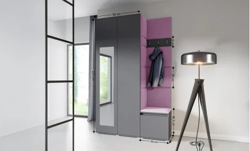 Cuier Hol Max 20, Grafit/Mov - Trinity 11