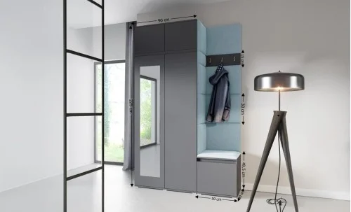 Cuier Hol Max 20, Grafit/Albastru - Trinity 22