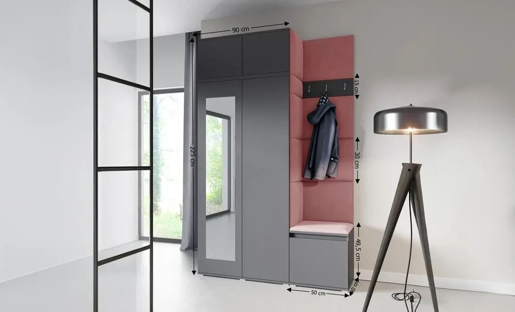 Cuier Hol Max 20, Grafit/Roz - Trinity 23 1