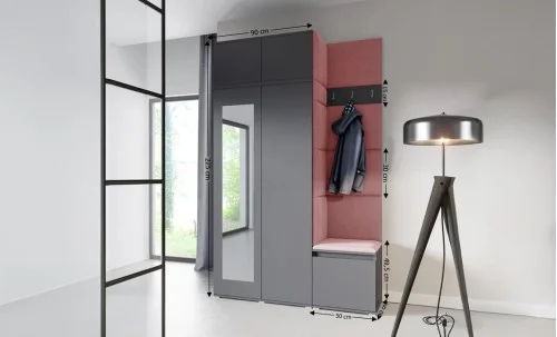 Cuier Hol Max 20, Grafit/Roz - Trinity 23