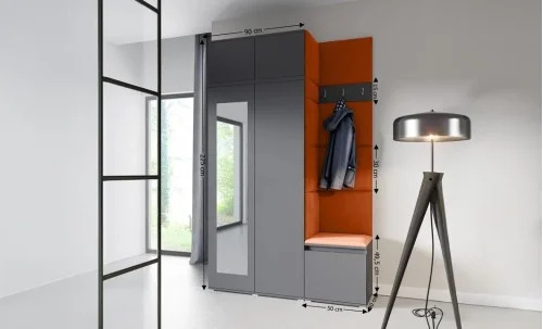 Cuier Hol Max 20, Grafit/Portocaliu - Trinity 25