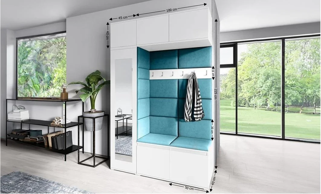 Cuier Hol Max 21, Alb/ Albastru - Trinity 13 1