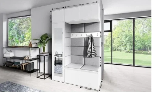 Cuier Hol Max 21, Alb/ Gri - Trinity 14