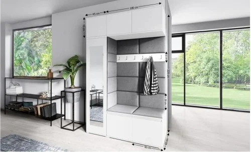 Cuier Hol Max 21, Alb/ Gri - Trinity 15