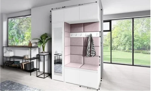 Cuier Hol Max 21, Alb/ Roz - Trinity 19