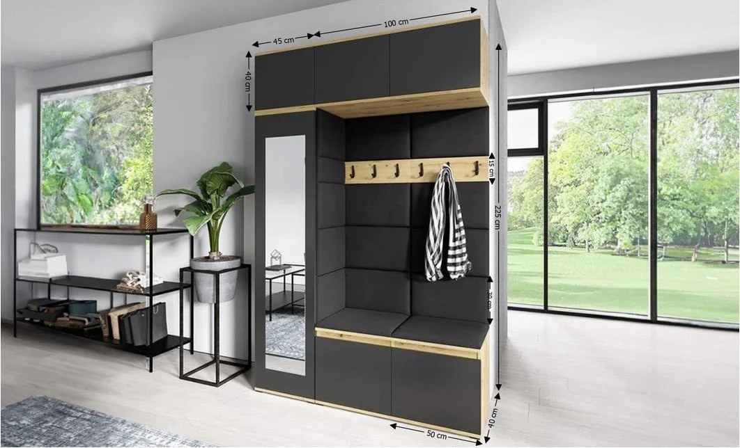 Cuier Hol Max 21, Artisan/ Negru - Trinity 16 1