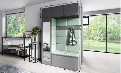 Cuier Hol Max 21, Grafit/ Verde - Trinity 21