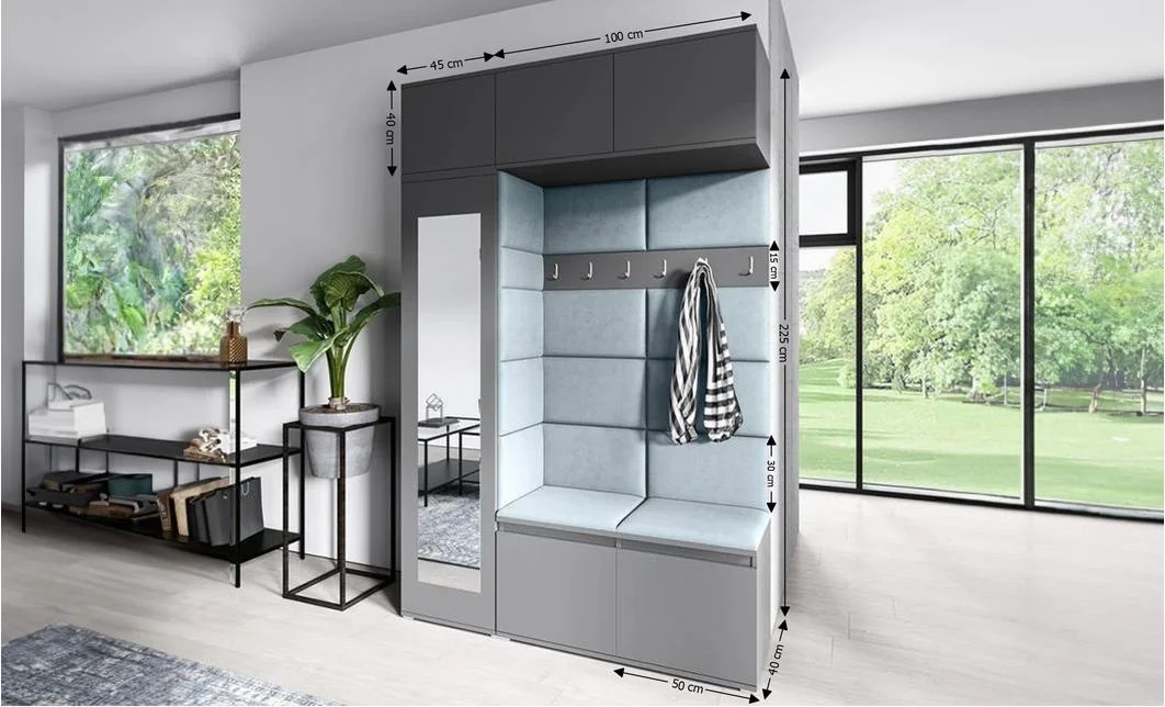 Cuier Hol Max 21, Grafit/ Albastru - Trinity 22 1