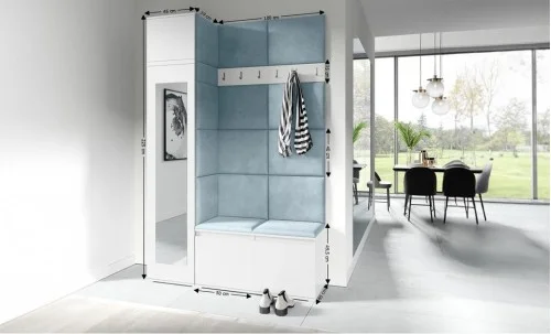 Cuier Hol Max 22, Alb/ Albastru - Trinity 22