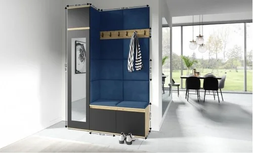 Cuier Hol Max 22, Artisan/ Albastru - Trinity 31