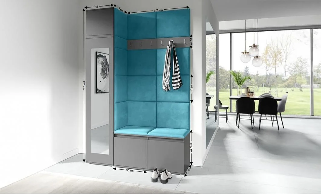 Cuier Hol Max 22, Grafit/ Albastru - Trinity 13 1