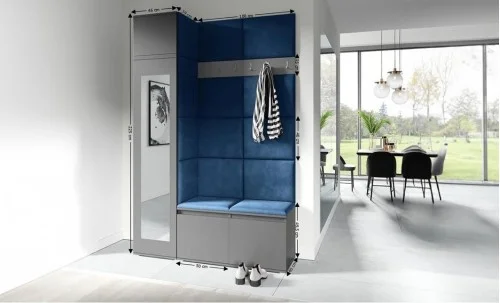 Cuier Hol Max 22, Grafit/ Albastru - Trinity 31