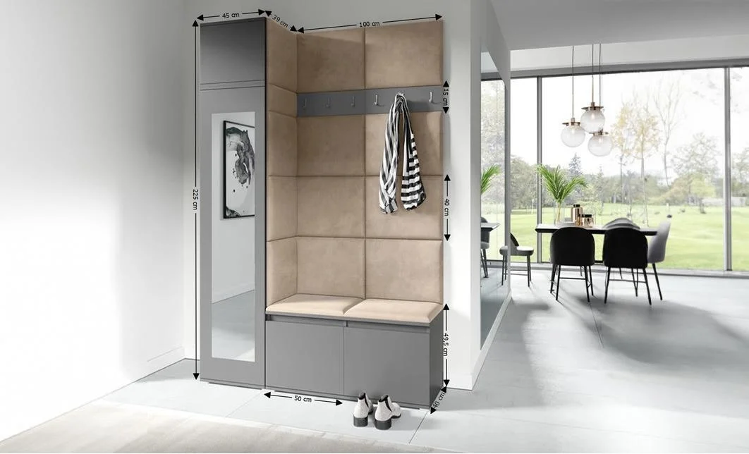 Cuier Hol Max 22, Grafit/ Bej - Trinity 4 1