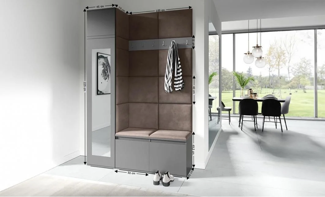 Cuier Hol Max 22, Grafit/ Maro - Trinity 8 1