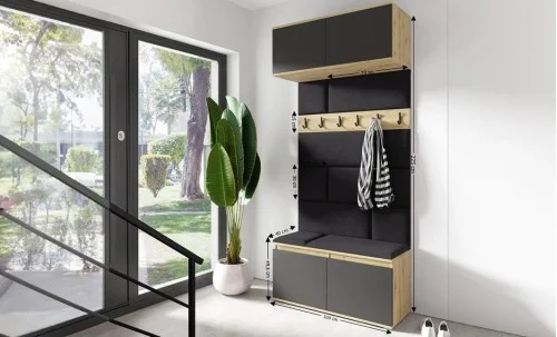 Cuier Hol Max 23, Artisan/ Negru - Trinity 16