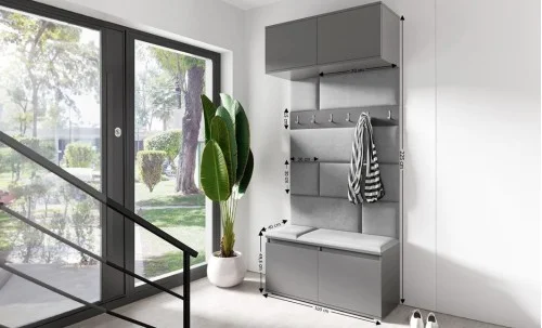 Cuier Hol Max 23, Grafit/ Gri - Trinity 14