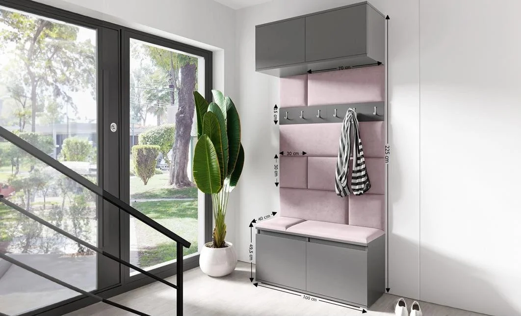 Cuier Hol Max 23, Grafit/ Roz - Trinity 19 1