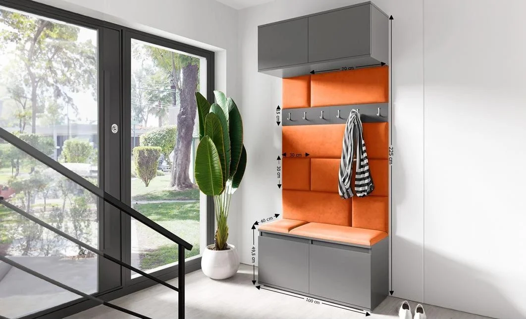 Cuier Hol Max 23, Grafit/ Portocaliu - Trinity 25 1