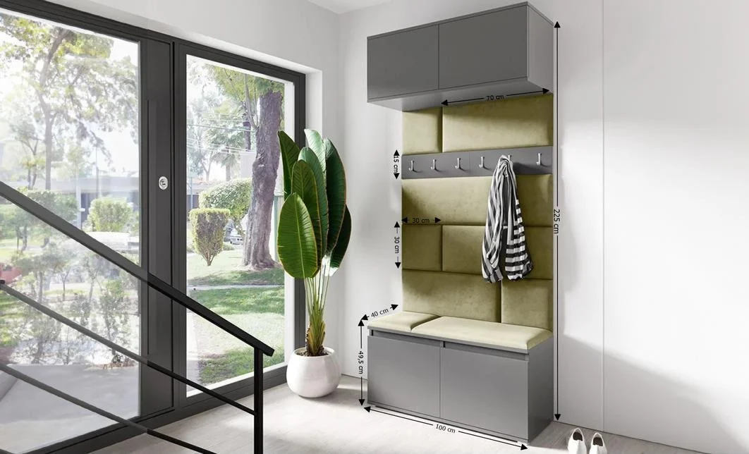 Cuier Hol Max 23, Grafit/ Verde - Trinity 27 1