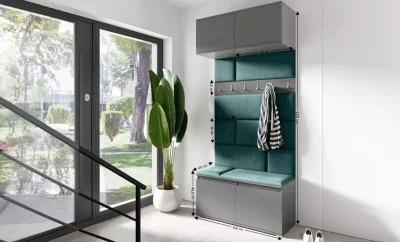 Cuier Hol Max 23, Grafit/ Verde - Trinity 28