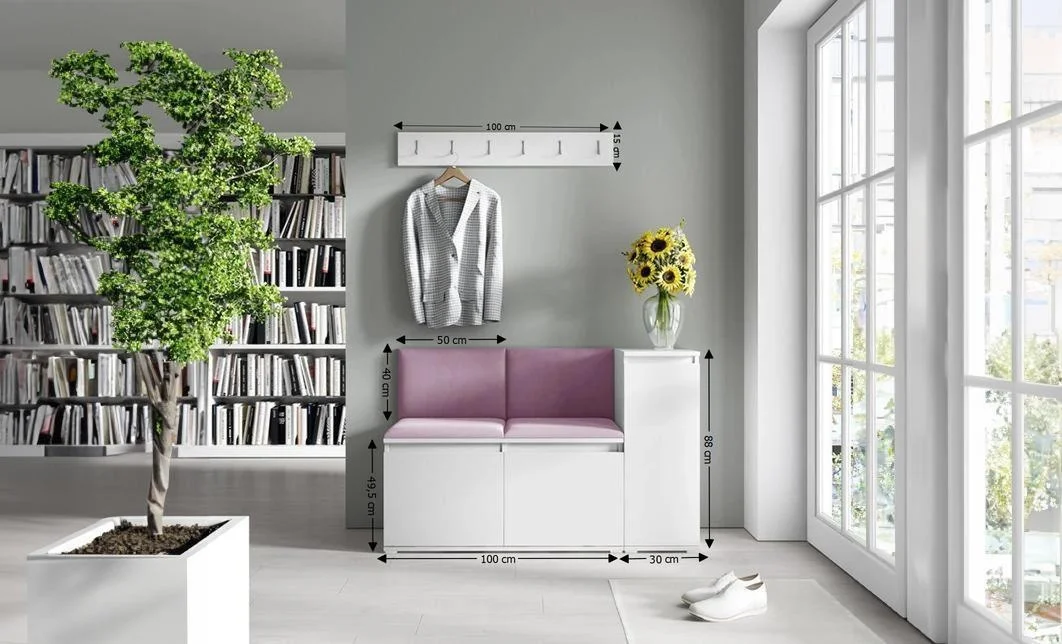 Cuier Hol Max 25, Alb/ Mov - Trinity 11 1