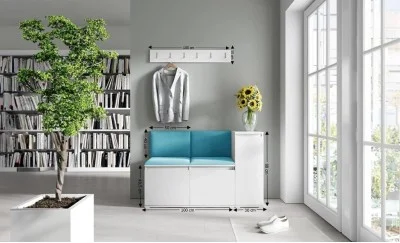 Cuier Hol Max 25, Alb/ Albastru - Trinity 13