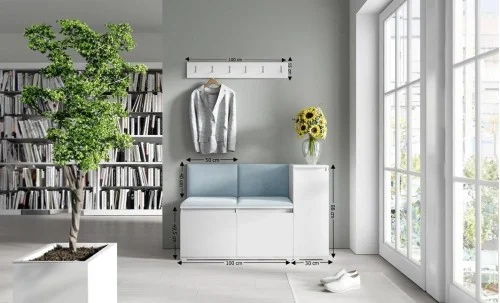 Cuier Hol Max 25, Alb/ Albastru - Trinity 22