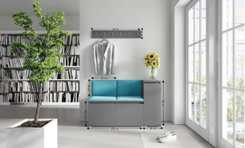 Cuier Hol Max 25, Grafit/ Albastru - Trinity 13