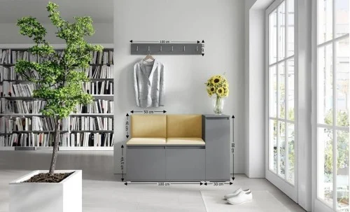 Cuier Hol Max 25, Grafit/ Galben - Trinity 18