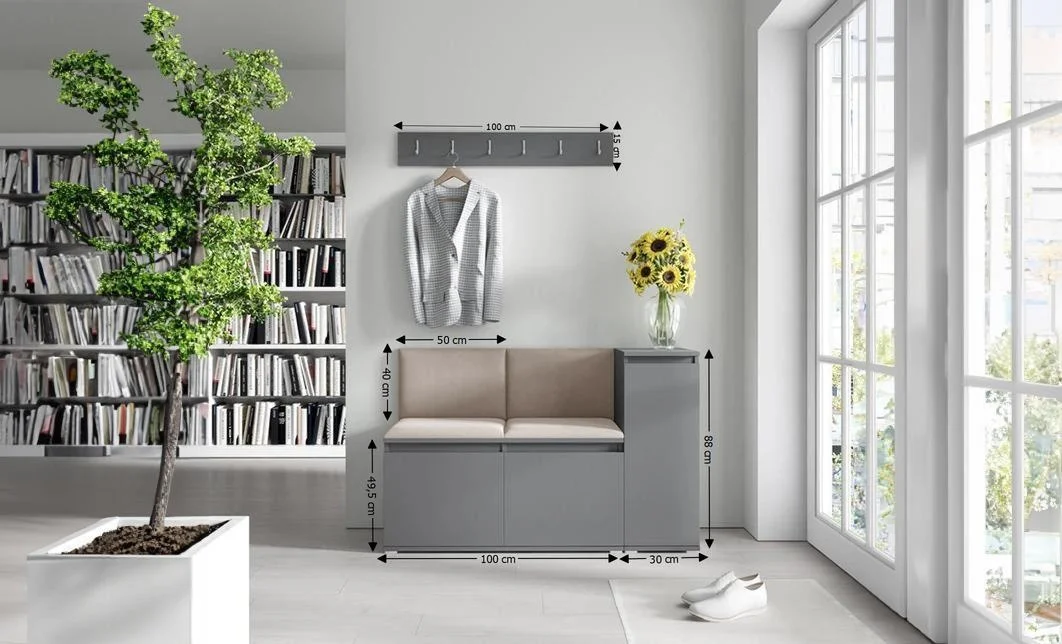 Cuier Hol Max 25, Grafit/ Maro - Trinity 5 1