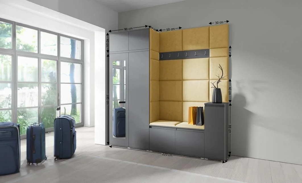 Cuier Hol Max 26, Grafit/ Galben - Trinity 18 1