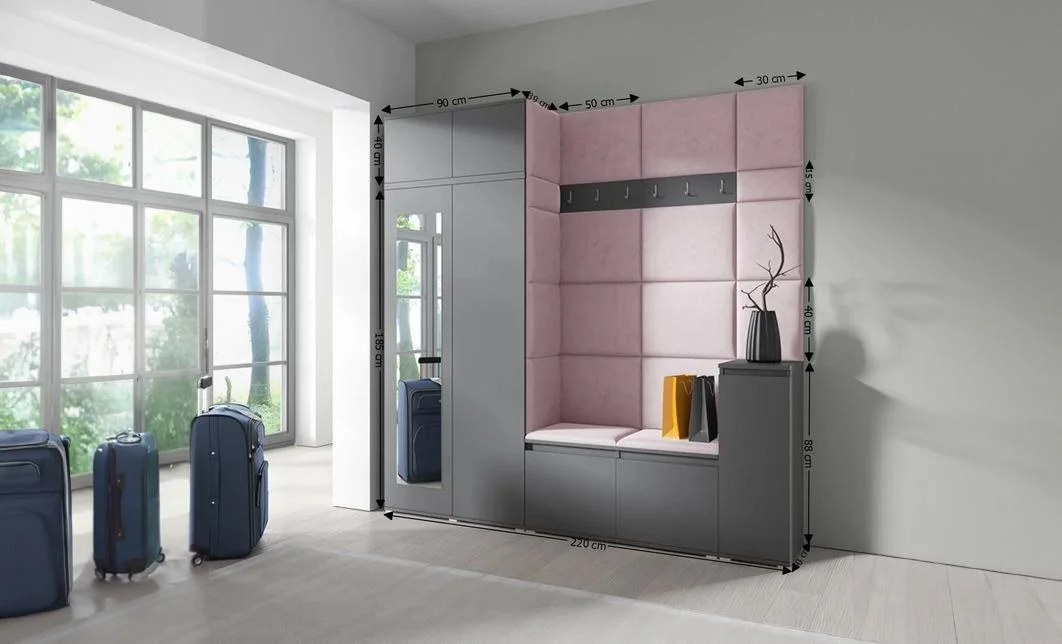 Cuier Hol Max 26, Grafit/ Roz - Trinity 19 1