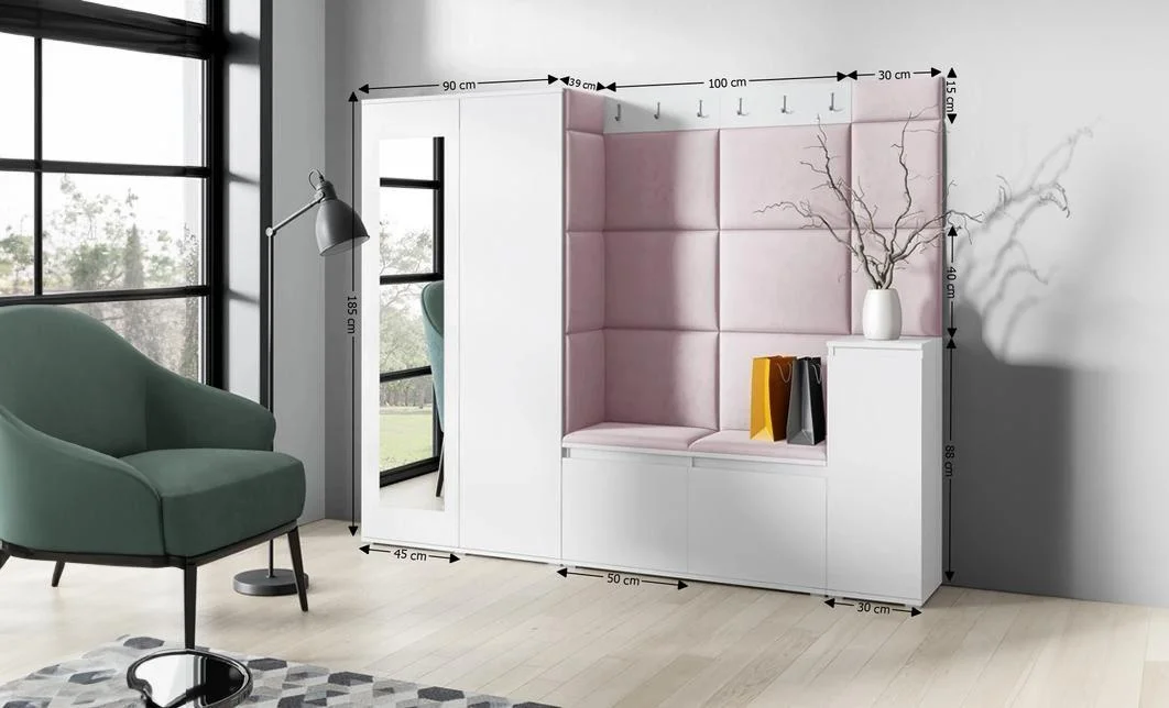 Cuier Hol Max 27, Alb/ Roz - Trinity 19 1