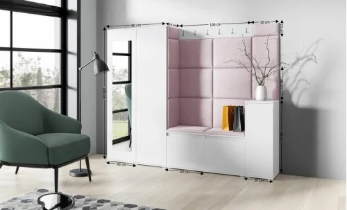 Cuier Hol Max 27, Alb/ Roz - Trinity 19