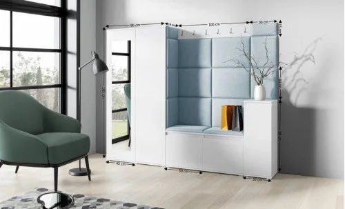 Cuier Hol Max 27, Alb/ Albastru - Trinity 22