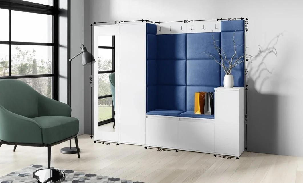 Cuier Hol Max 27, Alb/ Albastru - Trinity 31 1