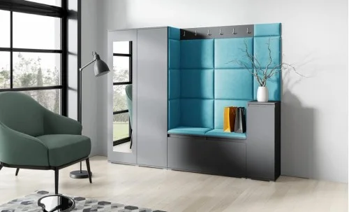 Cuier Hol Max 27, Grafit/ Albastru - Trinity 13