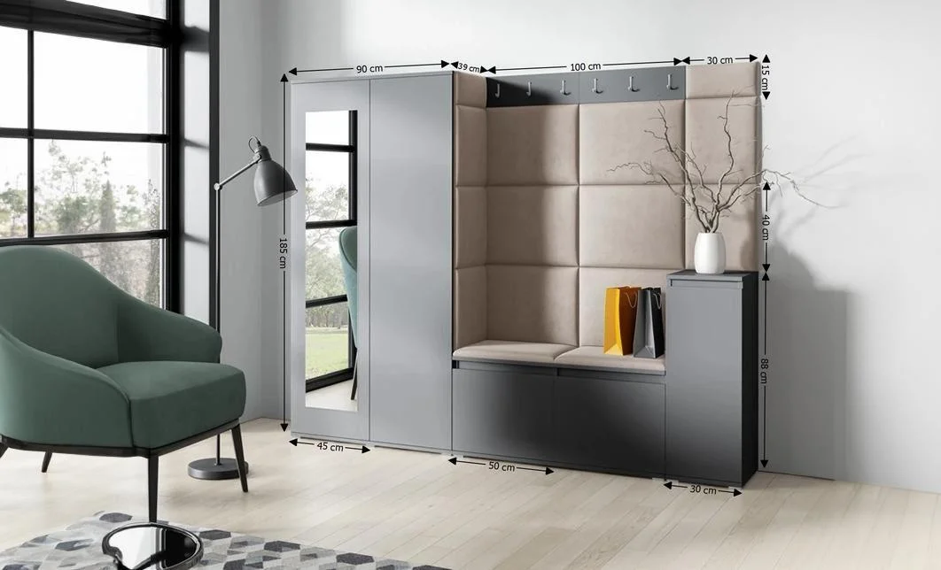 Cuier Hol Max 27, Grafit/ Maro - Trinity 5 1