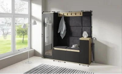 Cuier Hol Max 28, Artisan/ Negru - Trinity 16