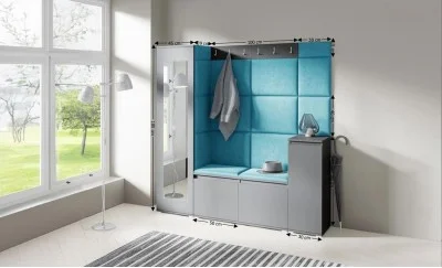 Cuier Hol Max 28, Grafit/ Albastru - Trinity 13