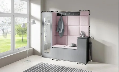 Cuier Hol Max 28, Grafit/ Roz - Trinity 19