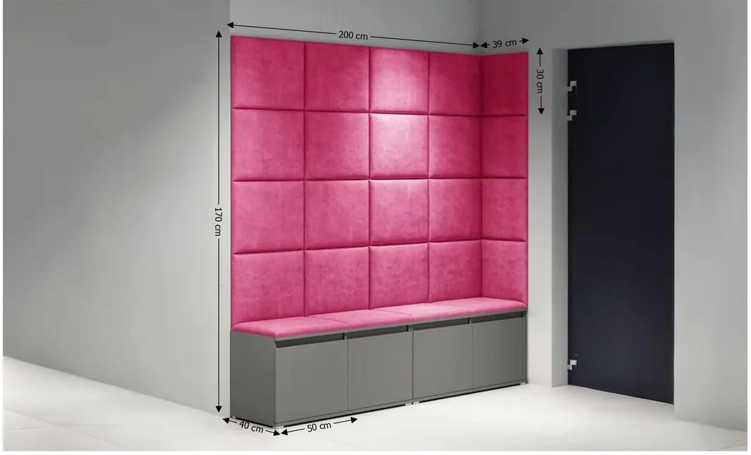 Cuier Hol Max 3, Grafit/ Roz - Trinity 10 1