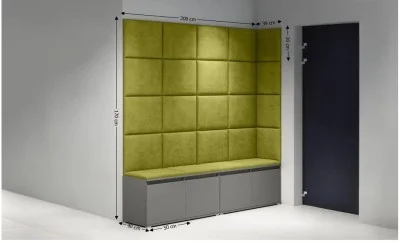 Cuier Hol Max 3, Grafit/ Verde - Trinity 12