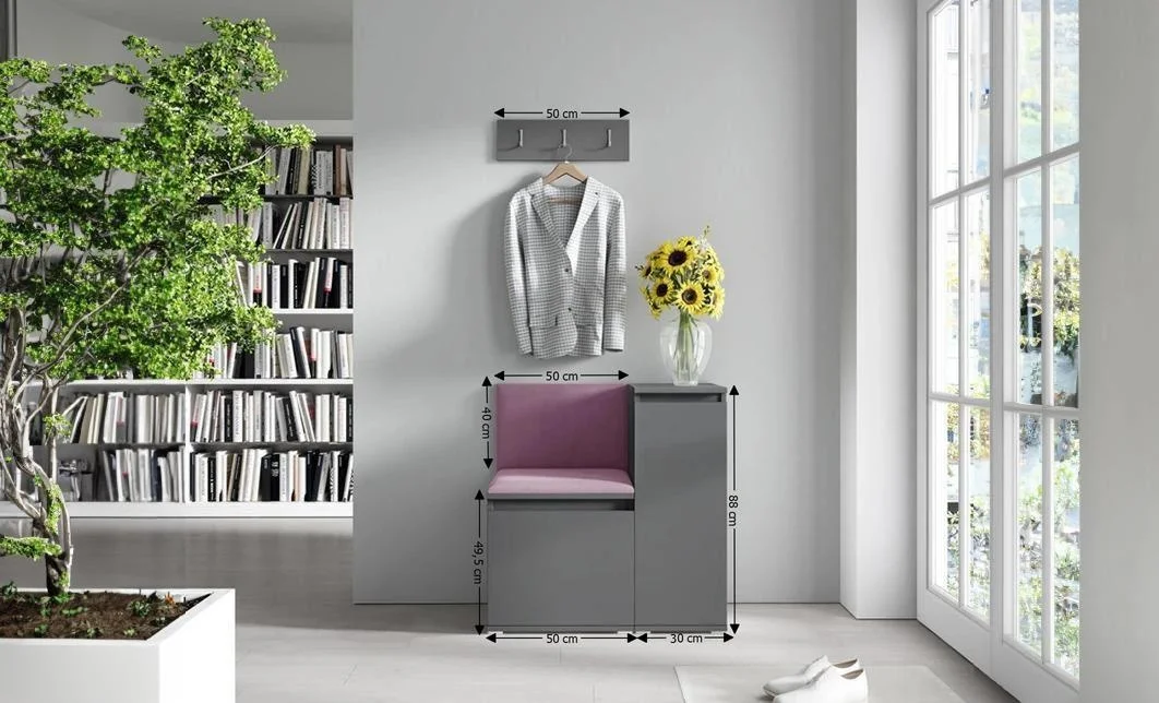 Cuier Hol Max 30, Grafit/ Mov - Trinity 11 1
