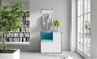 Cuier Hol Max 30, Alb/ Albastru - Trinity 13