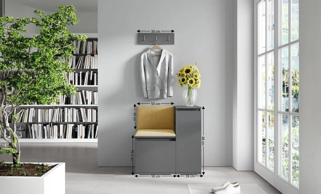 Cuier Hol Max 30, Grafit/ Galben - Trinity 18 1