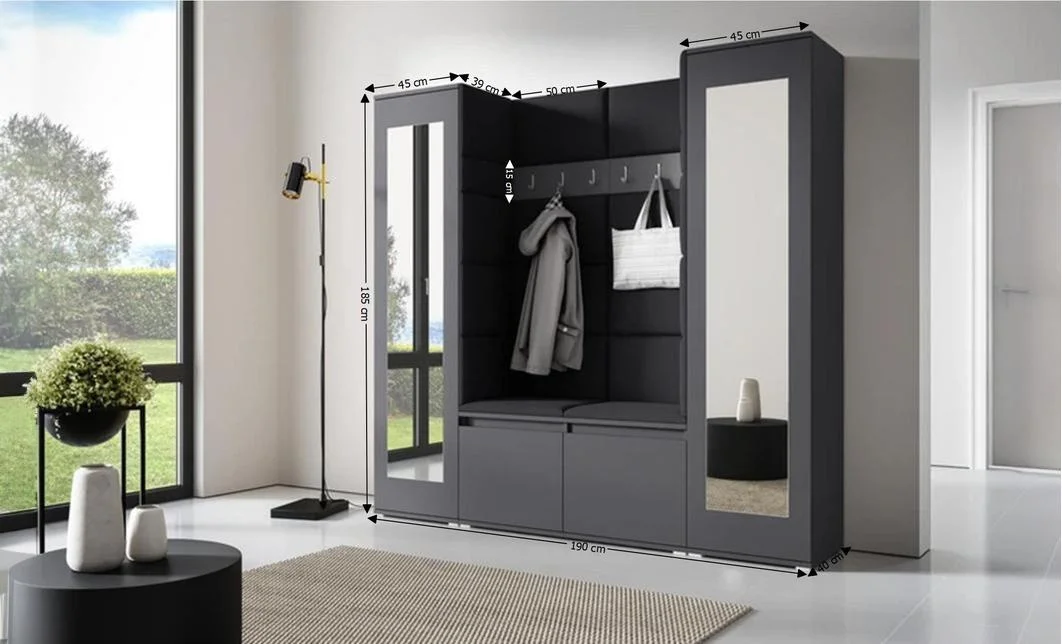 Cuier Hol Max 31, Grafit/ Negru - Trinity 16 1